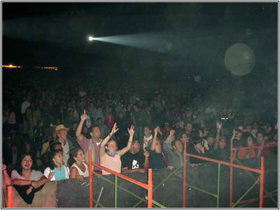 The crowd in Quito