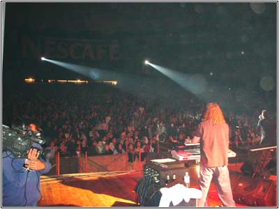 The crowd in Quito