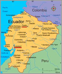 Map of Ecuador